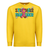 Lemon stronger than cancer with cancer ribbon Premium Sweatshirt - AdoDesignShop