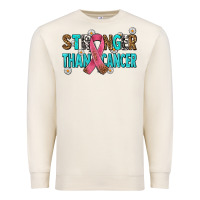Sandshell stronger than cancer with cancer ribbon Premium Sweatshirt - AdoDesignShop