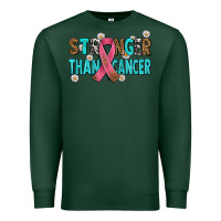 Sports Green stronger than cancer with cancer ribbon Premium Sweatshirt - AdoDesignShop