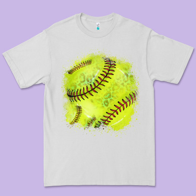 Softball Background Premium Tee Designed By Howdyjamesfarm