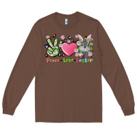 Chestnut peace love easter bunny Long Sleeve Tee - FaDigitalArtStudio