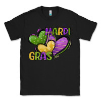 Black mardi gras heart Classic Tee - CowGirlArtShop