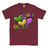 Burgundy mardi gras heart Classic Tee - CowGirlArtShop