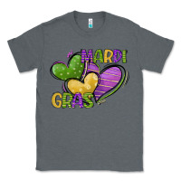 Charcoal Heather mardi gras heart Classic Tee - CowGirlArtShop