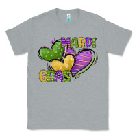 Heather Grey mardi gras heart Classic Tee - CowGirlArtShop