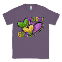 Lavender mardi gras heart Classic Tee - CowGirlArtShop