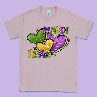 Mardi Gras Heart Classic Tee Designed By Cowgirlartshop
