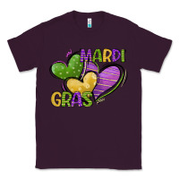 Plum mardi gras heart Classic Tee - CowGirlArtShop
