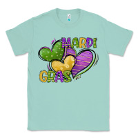 Seafoam mardi gras heart Classic Tee - CowGirlArtShop