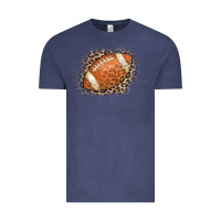Vintage Denim American Football Leopard Vintage Tee - CowCowDesign