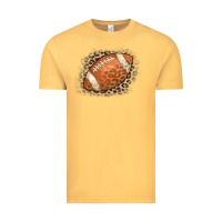 Vintage Mustard American Football Leopard Vintage Tee - CowCowDesign