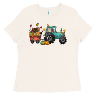 Bone thanksgiving tractor Ladies Tee - CowGirlArtShop