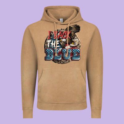 I Back The Blue Vintage Hoodie Designed By Fadigitalartstudio