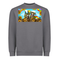 Storm 2 donkeys sunflower Heavyweight Sweatshirt - BarkalooDesign