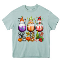 Arona Hallothanksmas wine glasses and gnomes Heavy Core Tee - texasbilliewilder
