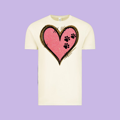 Pink Glitter Heart Vintage Tee Designed By Jasminsmagicworld