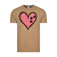Vintage Coffee Pink Glitter Heart Vintage Tee - Jasminsmagicworld
