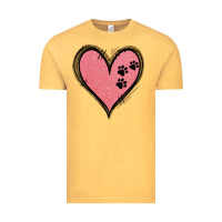 Vintage Mustard Pink Glitter Heart Vintage Tee - Jasminsmagicworld