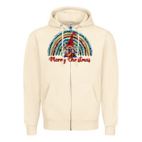 Sandshell merry christmas gnomes   rainbow Zipper Hoodie - BarkalooDesign