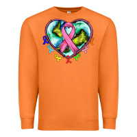 Carrot heart earth and cancer ribbon Premium Sweatshirt - AdoDesignShop