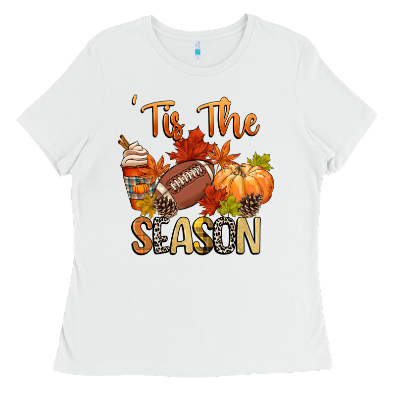 Tis The Season Football Ladies Tee by CowGirlArtShop | Teevron