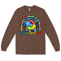 Chestnut Autism Awareness Autism elephant Long Sleeve Tee - FaDigitalArtStudio