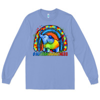 Colony Blue Autism Awareness Autism elephant Long Sleeve Tee - FaDigitalArtStudio