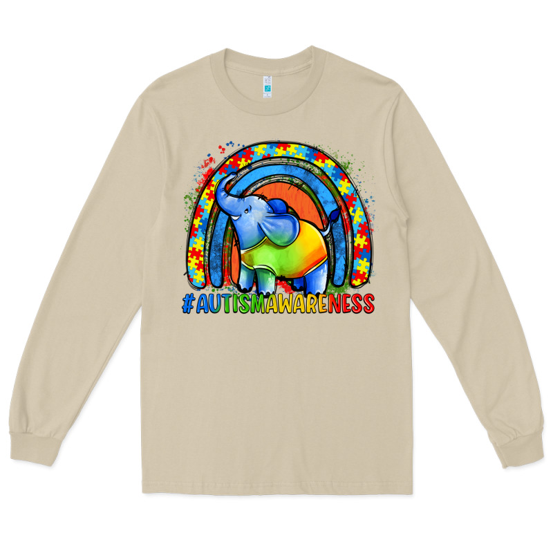 Autism Awareness Autism Elephant Long Sleeve Tee by FaDigitalArtStudio | Teevron