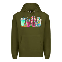 Army Green easter day coffee Premium Hoodie - CowhideDigitalArt