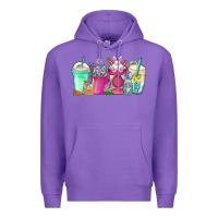 Purple easter day coffee Premium Hoodie - CowhideDigitalArt