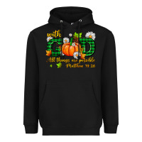 Black with god all things are possible Heavyweight Hoodie - AdoDesignShop