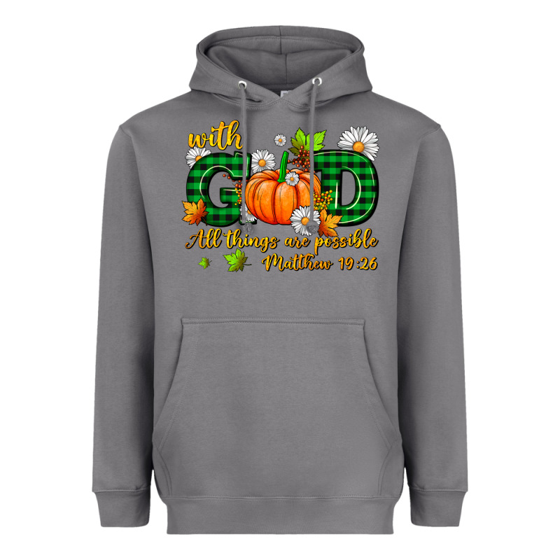 With God All Things Are Possible Heavyweight Hoodie by AdoDesignShop | Teevron