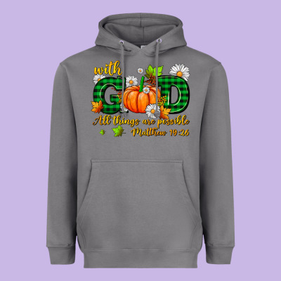 With God All Things Are Possible Heavyweight Hoodie Designed By Adodesignshop