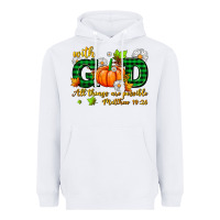 White with god all things are possible Heavyweight Hoodie - AdoDesignShop