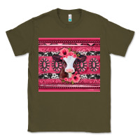 Army Green pink gemstone baby calf western valentines day Classic Tee - Jasminsmagicworld