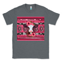 Charcoal Heather pink gemstone baby calf western valentines day Classic Tee - Jasminsmagicworld