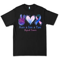 Black Peace Love Cure Thyroid Cancer Premium Tee - Jasminsmagicworld