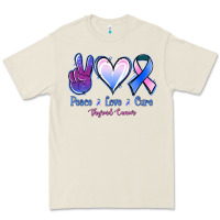 Bone Peace Love Cure Thyroid Cancer Premium Tee - Jasminsmagicworld