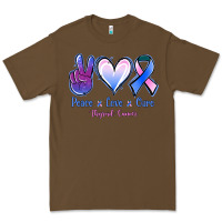 Cacao Peace Love Cure Thyroid Cancer Premium Tee - Jasminsmagicworld