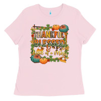 Thankful Blessed And Kind Of A Mess Ladies Tee | Teevron