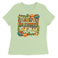 Matcha thankful blessed and kind of a mess Ladies Tee - CowGirlArtShop