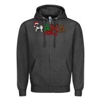Charcoal Heather mama claus Zipper Hoodie - BarkalooDesign