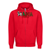 Red mama claus Zipper Hoodie - BarkalooDesign