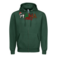 Sports Green mama claus Zipper Hoodie - BarkalooDesign