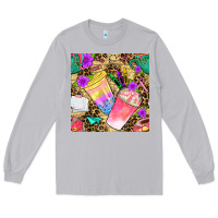 Moon Dust school girl coffee cup with leopard seamless pattern bbs Long Sleeve Tee - BundleAndBundleShop