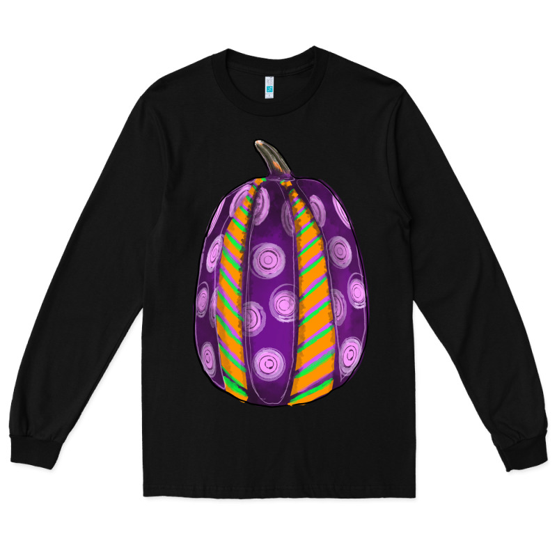 Watercolor Halloween Pumpkin Long Sleeve Tee by RanaPortraitStore | Teevron