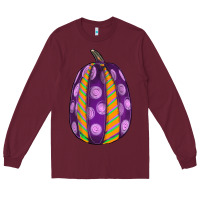Burgundy watercolor halloween pumpkin Long Sleeve Tee - RanaPortraitStore