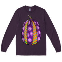 Plum watercolor halloween pumpkin Long Sleeve Tee - RanaPortraitStore