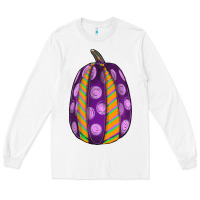White watercolor halloween pumpkin Long Sleeve Tee - RanaPortraitStore