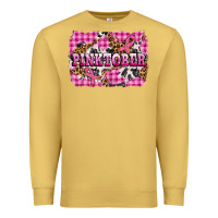 Antique Gold pinktober with cancer ribbon Premium Sweatshirt - AdoDesignShop